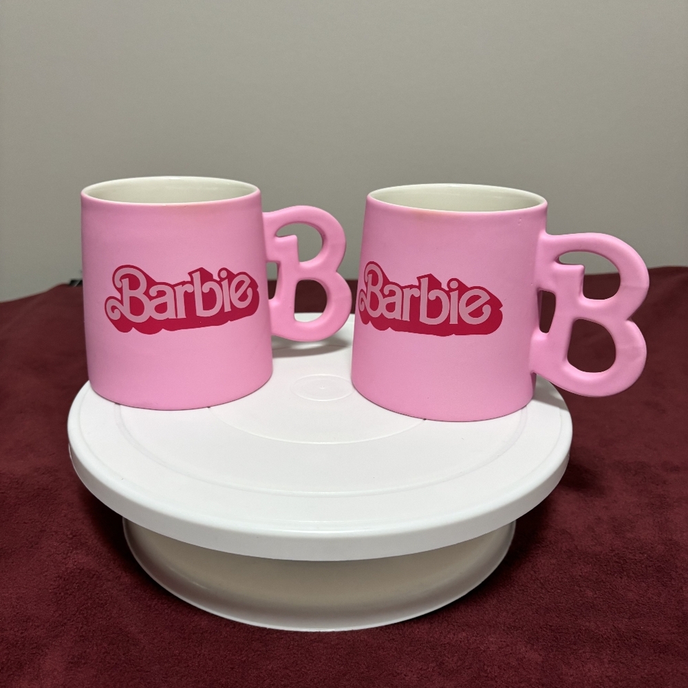 Barbie Logo Molded Ceramic Mug